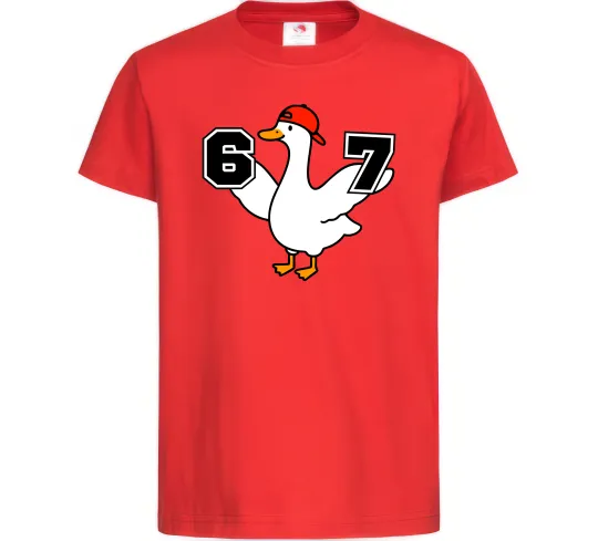 Детская футболка Гусак 6-7 Красный фото