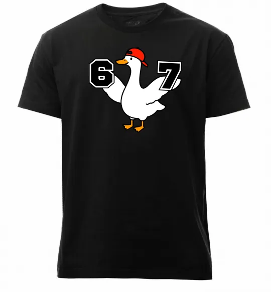 Мужская премиум футболка Гусак 6-7 Черный фото