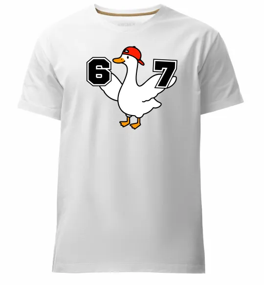 Мужская премиум футболка Гусак 6-7 Белый фото