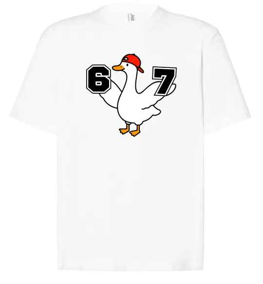 Футболка Оверсайз Гусак 6-7 Белый фото