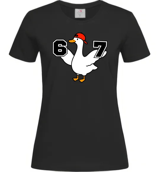 Женская футболка Гусак 6-7 Черный фото