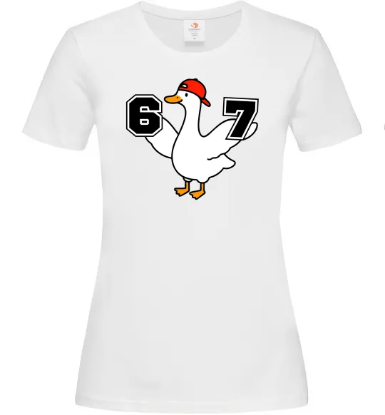 Женская футболка Гусак 6-7 Белый фото