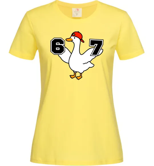 Женская футболка Гусак 6-7 Лимонный фото