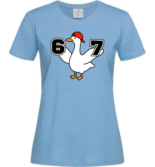 Женская футболка Гусак 6-7 Голубой фото