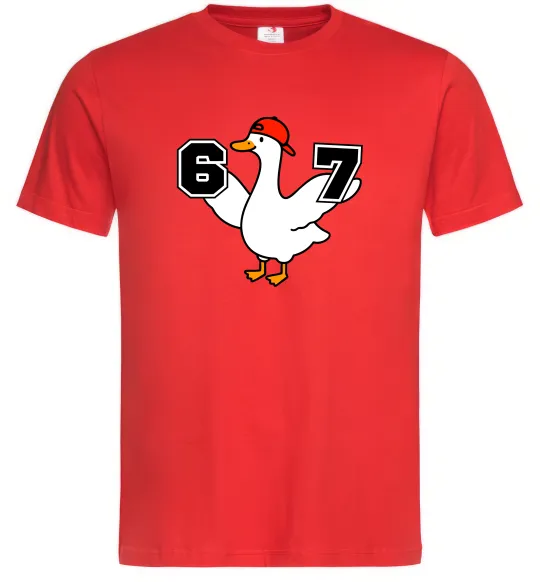 Мужская футболка Гусак 6-7 Красный фото