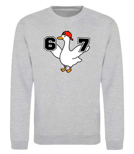 Свитшот Гусак 6-7 Серый меланж фото