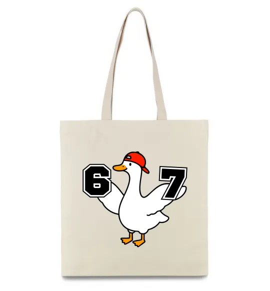 Эко-сумка Гусак 6-7 Бежевый фото