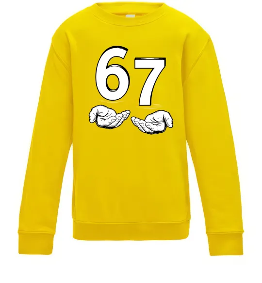 Детский Свитшот 67 руки Солнечно желтый фото