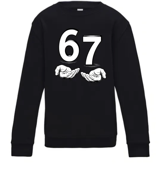 Детский Свитшот 67 руки Черный фото