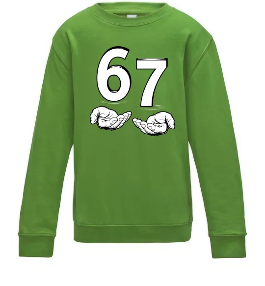 Детский Свитшот 67 руки Лаймовый фото