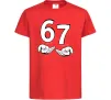 Детская футболка 67 руки Красный фото