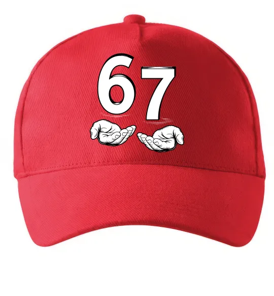 Кепка 67 руки Красный фото