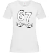 Женская футболка 67 руки Белый фото