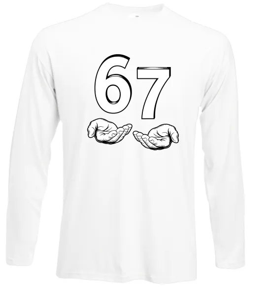Лонгслів 67 руки Білий фото