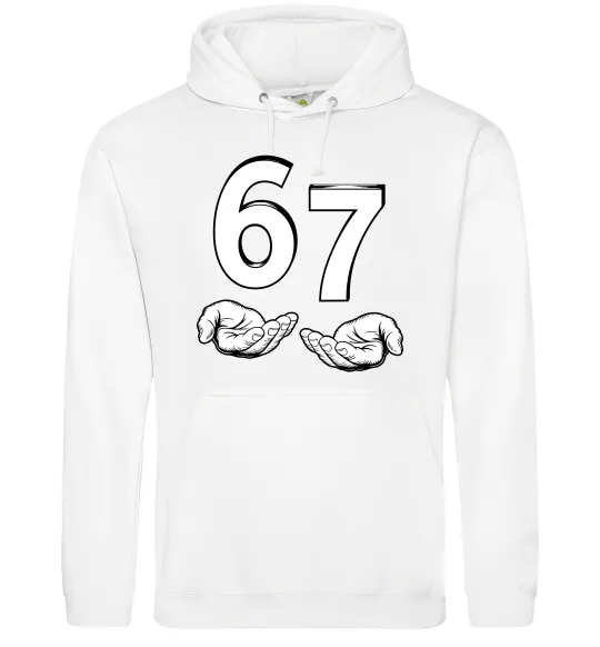 Женская толстовка (худи) 67 руки Белый фото