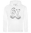 Женская толстовка (худи) 67 руки Белый фото