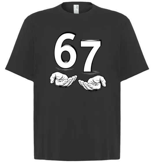 Футболка Оверсайз 67 руки Черный фото