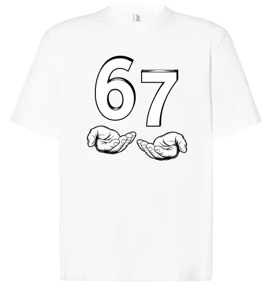 Футболка Оверсайз 67 руки Белый фото