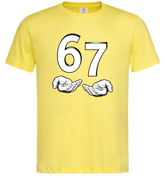 Мужская футболка 67 руки Лимонный фото