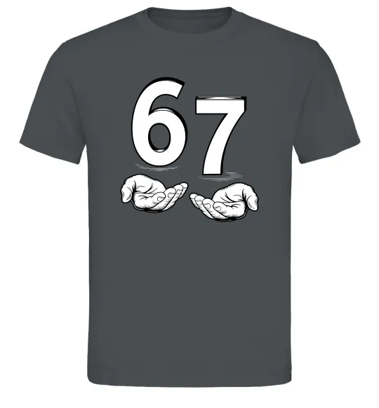 Мужская футболка 67 руки Графит фото