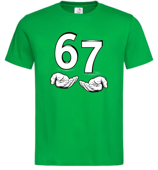 Мужская футболка 67 руки Зеленый фото