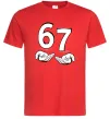 Мужская футболка 67 руки Красный Мужская футболка 67 руки Красный фото