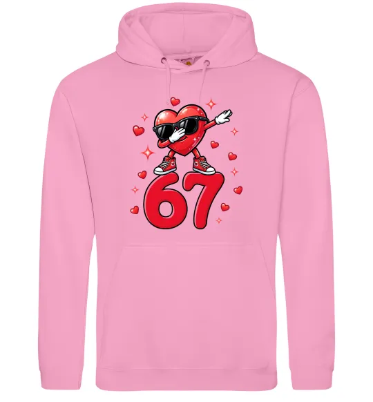 Мужская толстовка (худи) Серце шість-сім Розовый фото