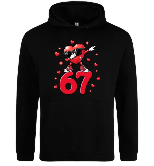 Жіноча толстовка (худі) Серце шість-сім Чорний фото