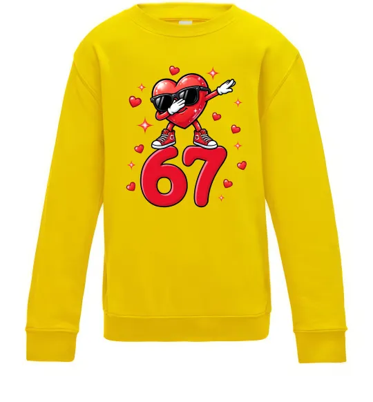 Дитячий світшот Серце шість-сім Сонячно жовтий фото