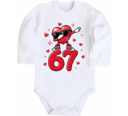 Детский боди Серце шість-сім Белый фото