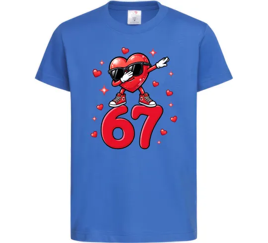 Дитяча футболка Серце шість-сім Яскраво-синій фото