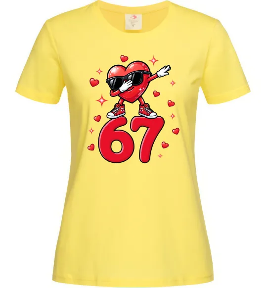 Жіноча футболка Серце шість-сім Лимонний фото