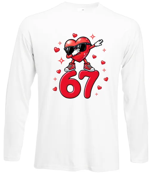 Лонгслів Серце шість-сім Білий фото