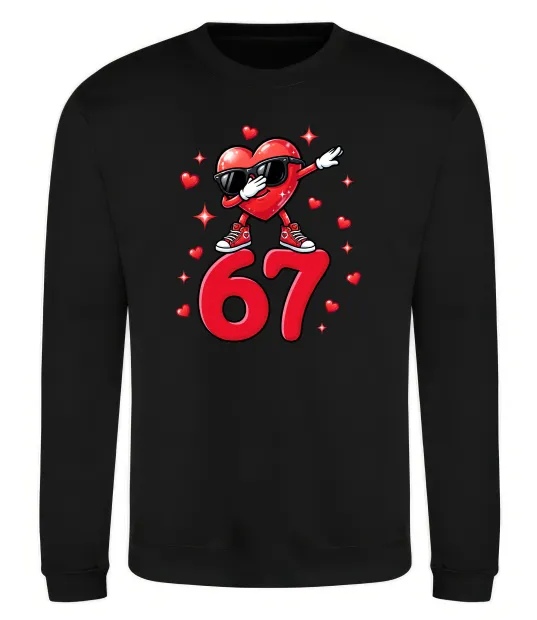 Світшот Серце шість-сім Чорний фото