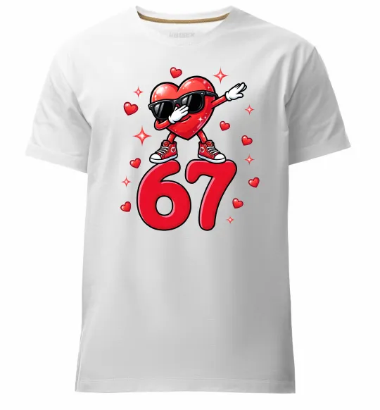 Чоловіча преміум футболка Серце шість-сім Білий фото