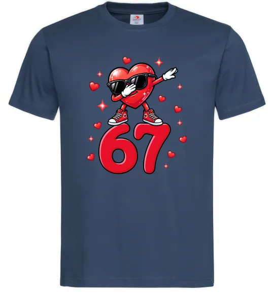 Чоловіча футболка Серце шість-сім Темно-синій фото