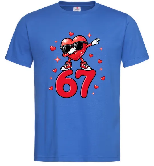 Чоловіча футболка Серце шість-сім Яскраво-синій фото