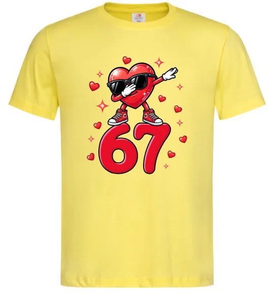 Чоловіча футболка Серце шість-сім Лимонний фото