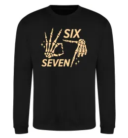 Свитшот Six seven skeleton Черный фото