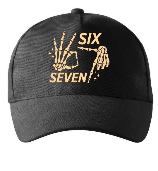 Кепка Six seven skeleton Чорний фото