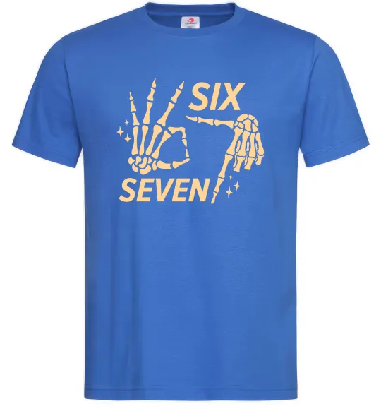 Чоловіча футболка Six seven skeleton Яскраво-синій фото