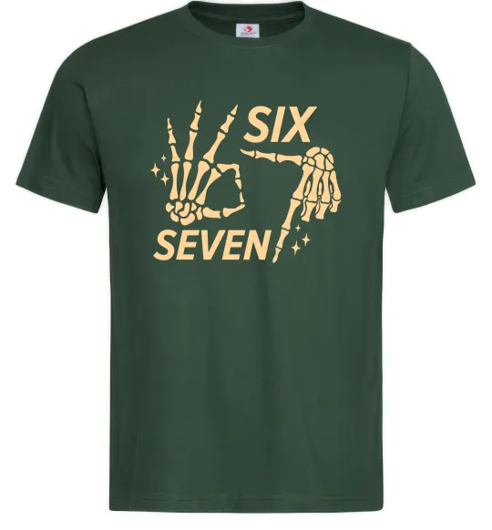 Чоловіча футболка Six seven skeleton Темно-зелений фото