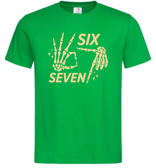 Чоловіча футболка Six seven skeleton Зелений фото