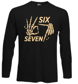 Лонгслів Six seven skeleton Чорний фото