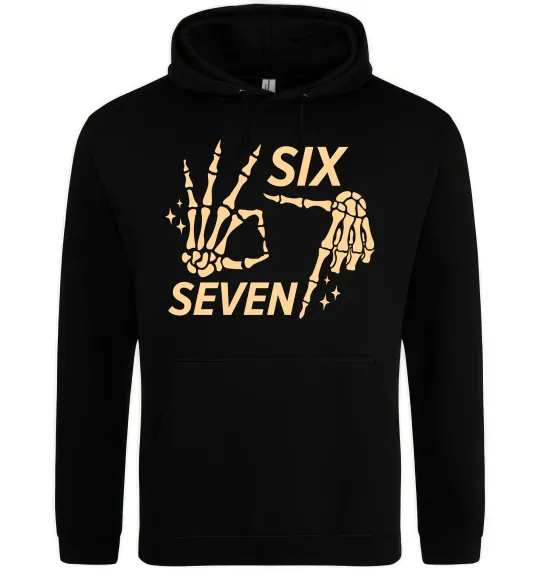 Жіноча толстовка (худі) Six seven skeleton Чорний фото
