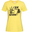 Жіноча футболка Six seven skeleton Лимонний фото