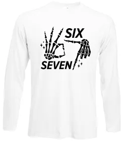 Лонгслив Six seven skeleton Белый фото