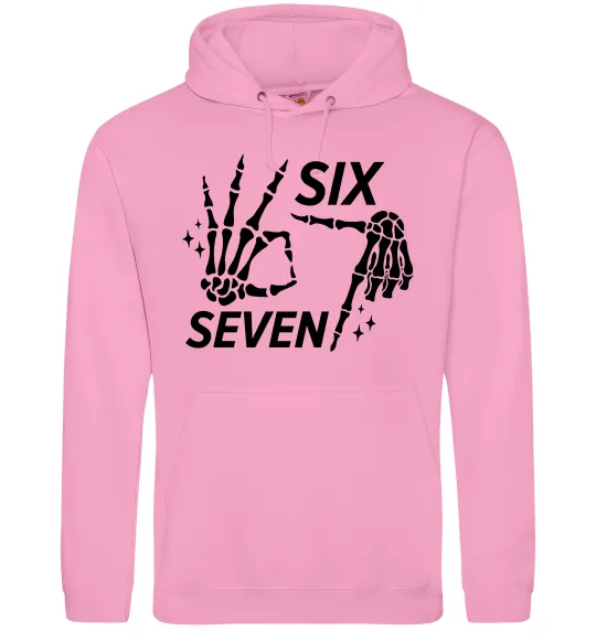 Чоловіча толстовка (худі) Six seven skeleton Рожевий фото