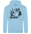 Жіноча толстовка (худі) Six seven skeleton Блакитний фото