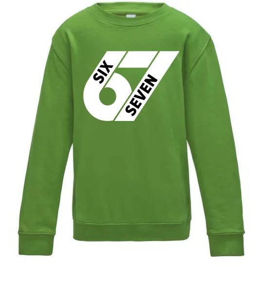 Дитячий світшот 67 six seven Лаймовий фото